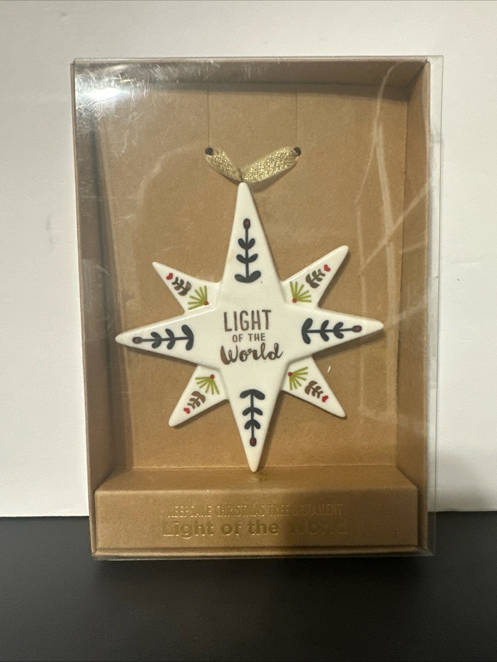Light of the World White Star Holiday Ornament